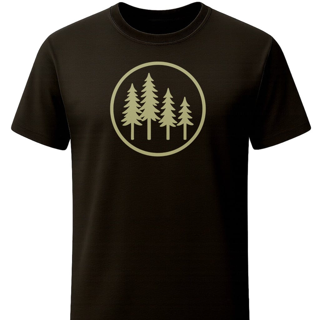 Evergreen Family T-Shirt In S / Black Lightweight adventure tee for outdoor lovers Perfect for hiking camping or road trips Made from soft breathable cotton for all-day comfort Ideal for nature lovers and adventurers FAYO Threads outdoor apparel remember Fun Awaits You Outside