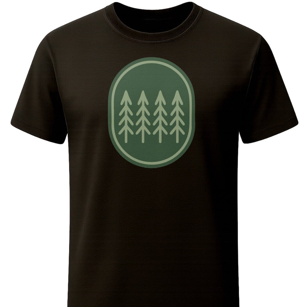 Simply Trees T-Shirt In S / Black Lightweight adventure tee for outdoor lovers Perfect for hiking camping or road trips Made from soft breathable cotton for all-day comfort Ideal for nature lovers and adventurers FAYO Threads outdoor apparel remember Fun Awaits You Outside