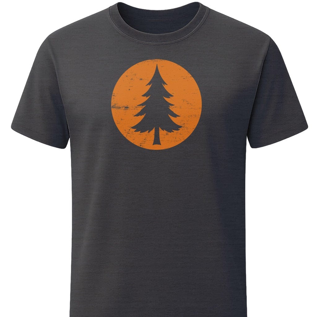 Distressed Tree T-Shirt In S / Dark Heather Lightweight adventure tee for outdoor lovers Perfect for hiking camping or road trips Made from soft breathable cotton for all-day comfort Ideal for nature lovers and adventurers FAYO Threads outdoor apparel remember Fun Awaits You Outside
