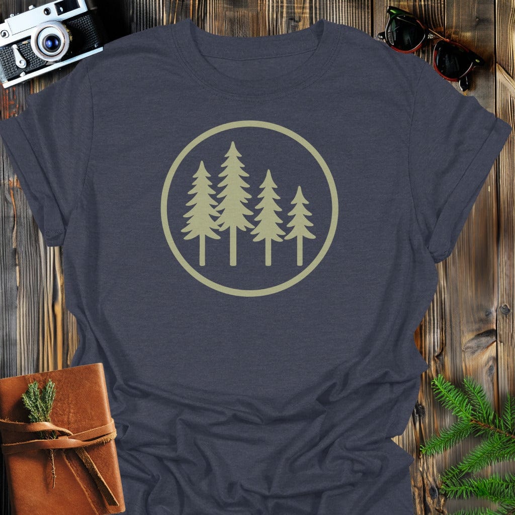 Evergreen Family T-Shirt In S / Dark Heather Lightweight adventure tee for outdoor lovers Perfect for hiking camping or road trips Made from soft breathable cotton for all-day comfort Ideal for nature lovers and adventurers FAYO Threads outdoor apparel remember Fun Awaits You Outside