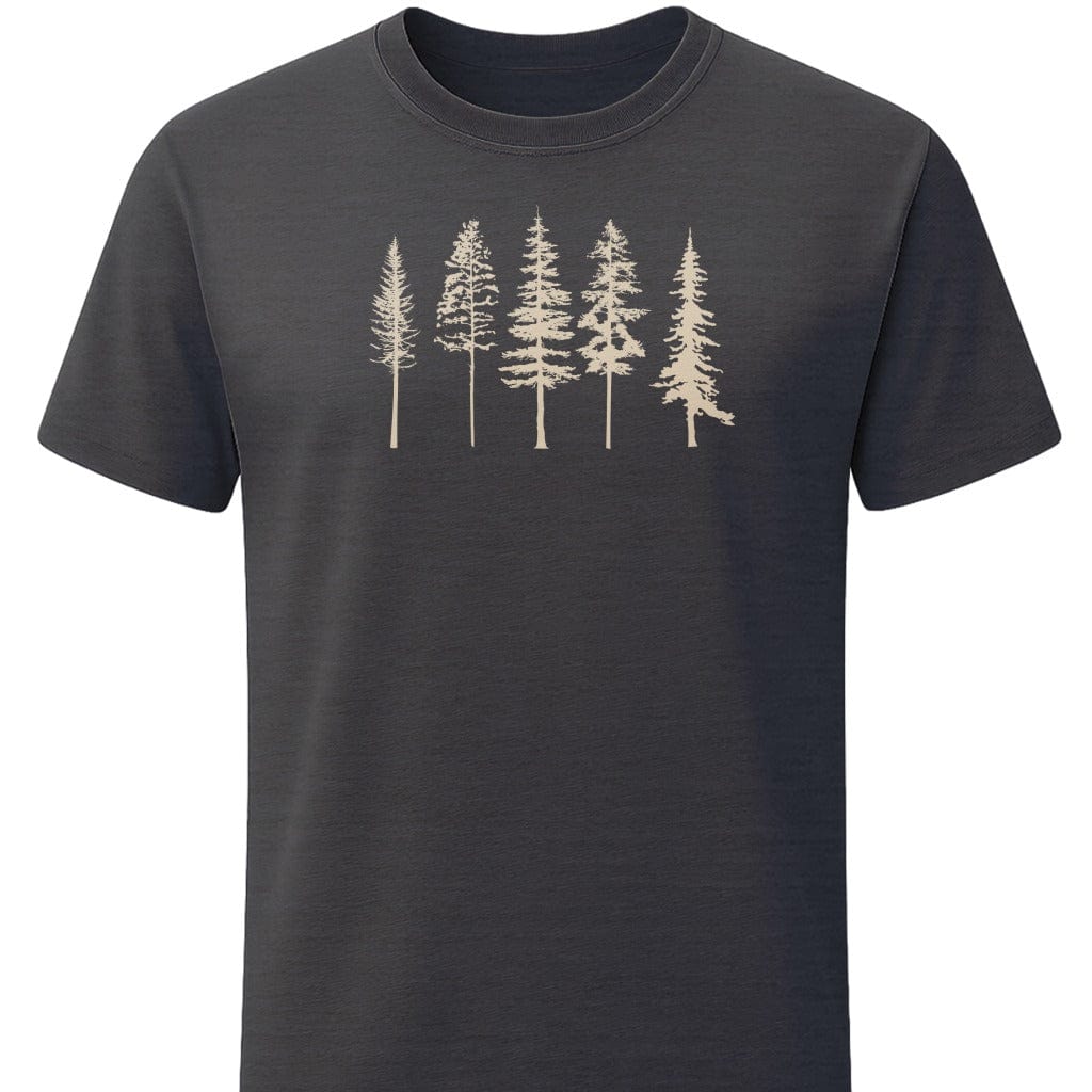 Evergreen T-Shirt In S / Dark Heather Lightweight adventure tee for outdoor lovers Perfect for hiking camping or road trips Made from soft breathable cotton for all-day comfort Ideal for nature lovers and adventurers FAYO Threads outdoor apparel remember Fun Awaits You Outside