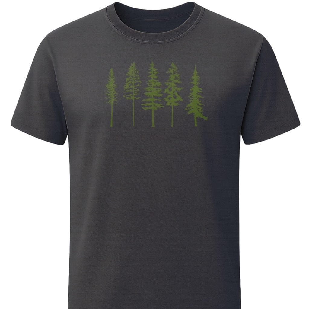 Evergreens T-Shirt In S / Dark Heather Lightweight adventure tee for outdoor lovers Perfect for hiking camping or road trips Made from soft breathable cotton for all-day comfort Ideal for nature lovers and adventurers FAYO Threads outdoor apparel remember Fun Awaits You Outside