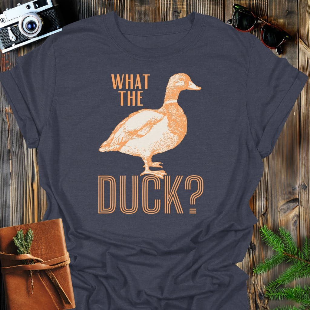 What the Duck T-Shirt In Dark Heather / S Lightweight adventure tee for outdoor lovers Perfect for hiking camping or road trips Made from soft breathable cotton for all-day comfort Ideal for nature lovers and adventurers FAYO Threads outdoor apparel remember Fun Awaits You Outside
