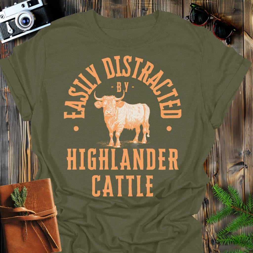 Distracted by Beavers (2) T-Shirt In S / Military Green Lightweight adventure tee for outdoor lovers Perfect for hiking camping or road trips Made from soft breathable cotton for all-day comfort Ideal for nature lovers and adventurers FAYO Threads outdoor apparel remember Fun Awaits You Outside