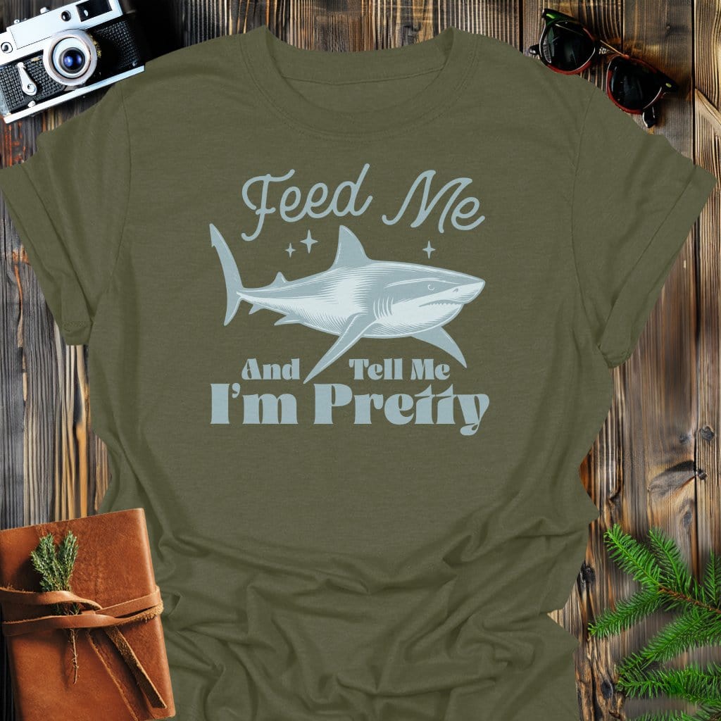 Pretty Predator T-Shirt In Military Green / S Lightweight adventure tee for outdoor lovers Perfect for hiking camping or road trips Made from soft breathable cotton for all-day comfort Ideal for nature lovers and adventurers FAYO Threads outdoor apparel remember Fun Awaits You Outside