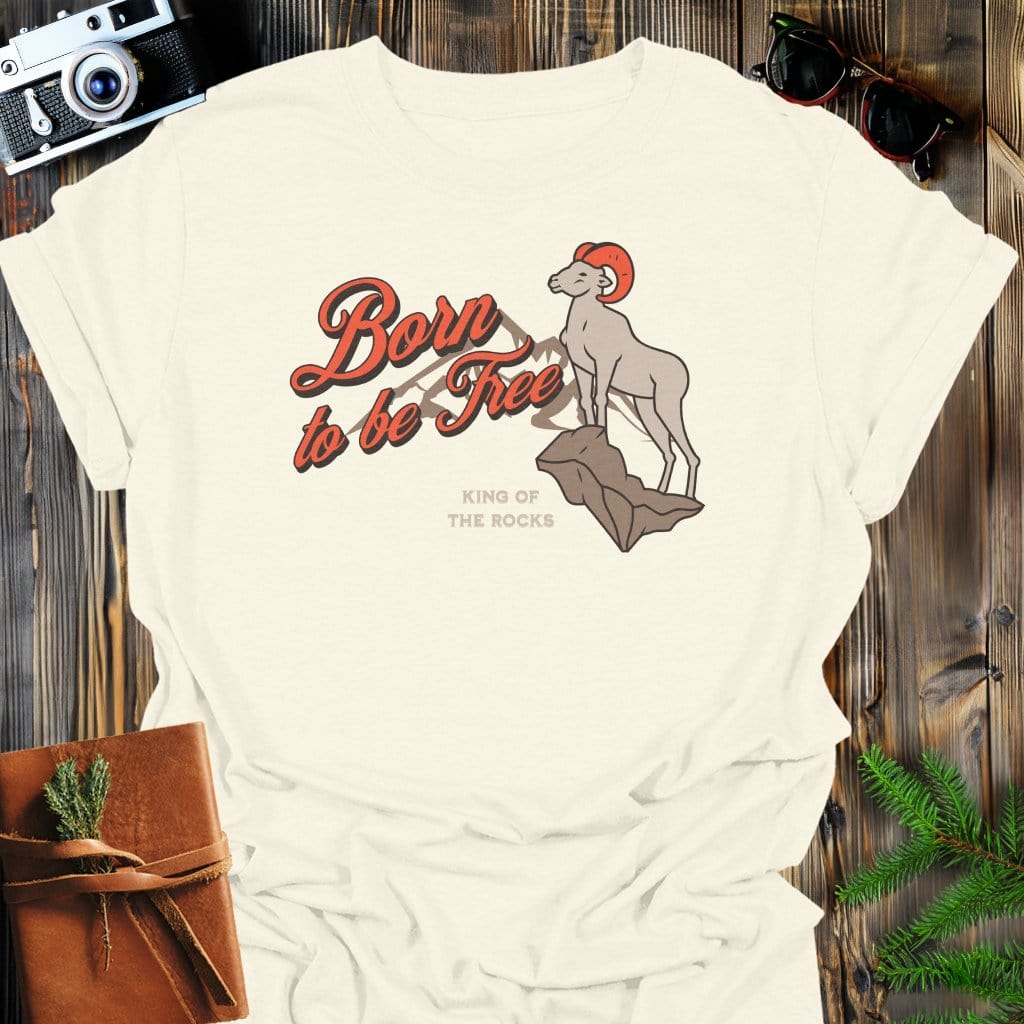 Free Bighorn Sheep T-Shirt In Natural / S Lightweight adventure tee for outdoor lovers Perfect for hiking camping or road trips Made from soft breathable cotton for all-day comfort Ideal for nature lovers and adventurers FAYO Threads outdoor apparel remember Fun Awaits You Outside