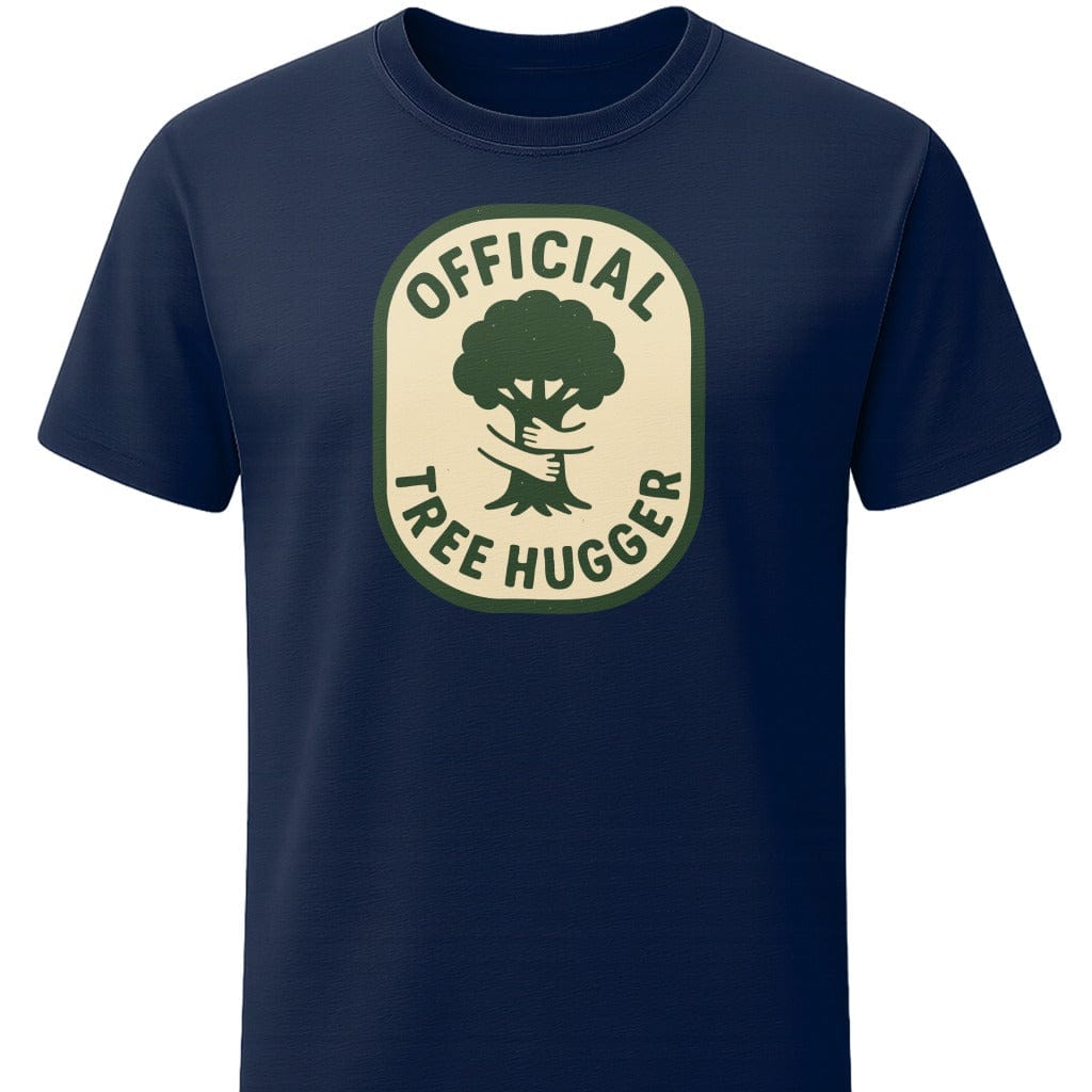 Tree Hugger Official T-Shirt In S / Navy Lightweight adventure tee for outdoor lovers Perfect for hiking camping or road trips Made from soft breathable cotton for all-day comfort Ideal for nature lovers and adventurers FAYO Threads outdoor apparel remember Fun Awaits You Outside