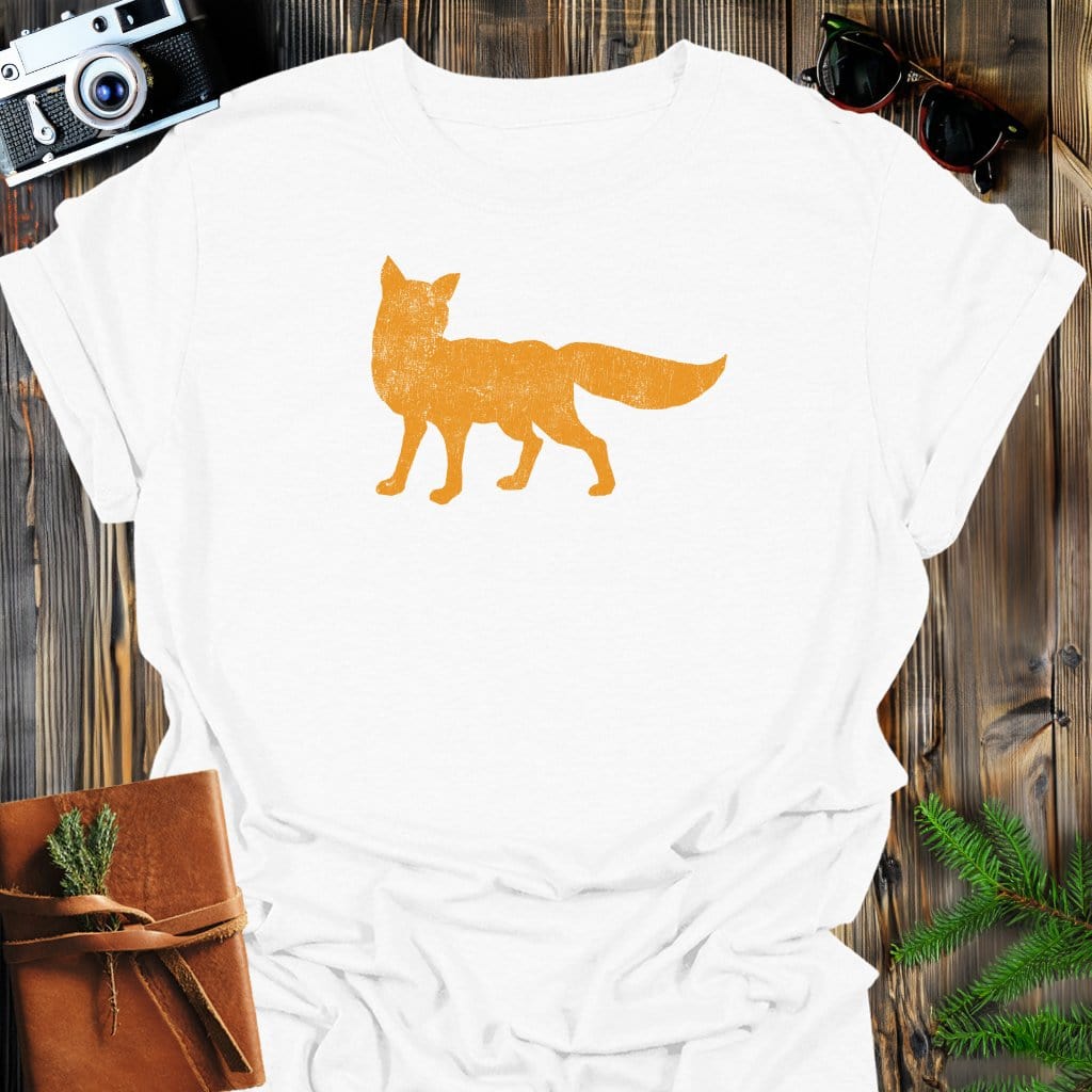 Wild Fox T-Shirt In White / S Lightweight adventure tee for outdoor lovers Perfect for hiking camping or road trips Made from soft breathable cotton for all-day comfort Ideal for nature lovers and adventurers FAYO Threads outdoor apparel remember Fun Awaits You Outside