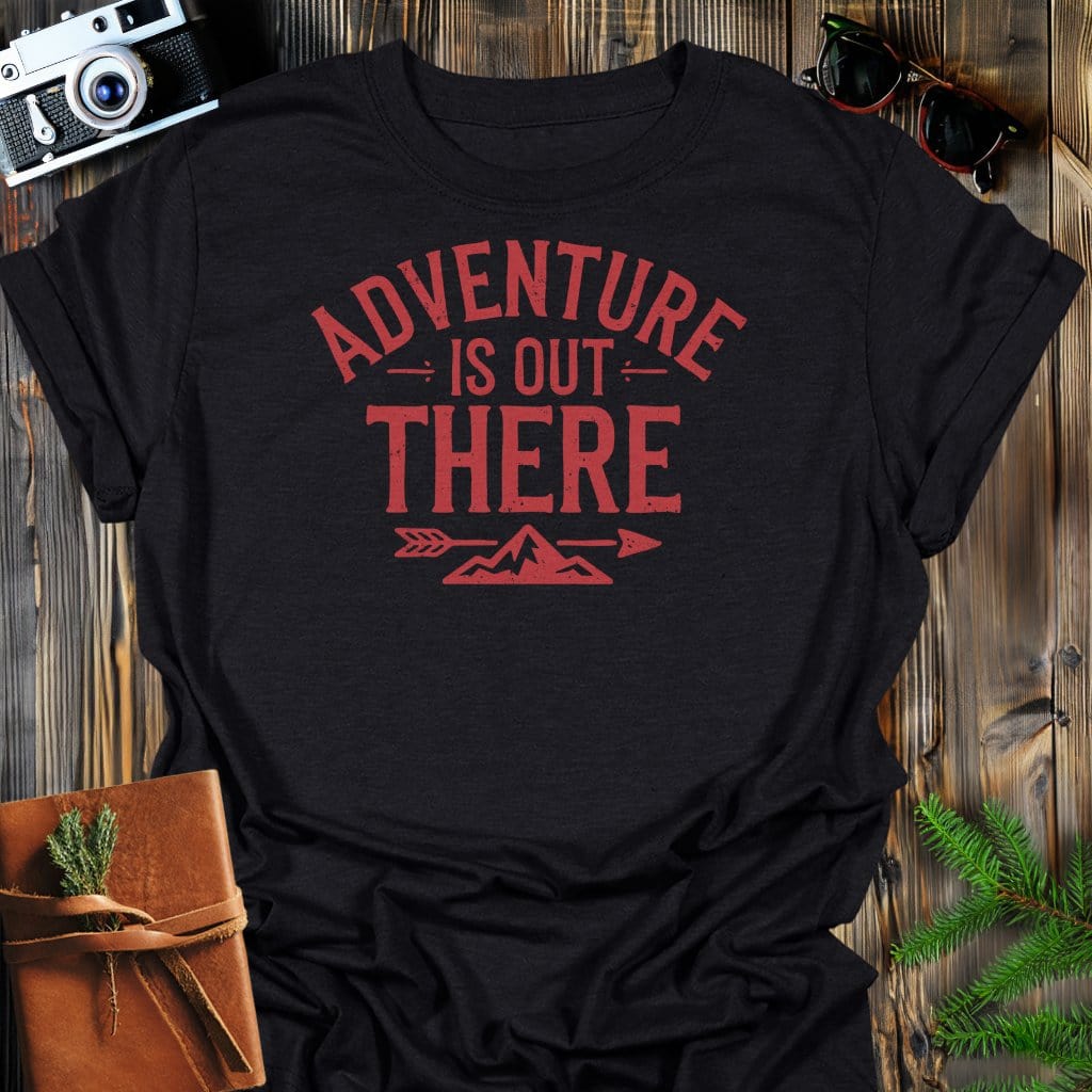 Adventure Mountain T-Shirt In Black / S Lightweight adventure tee for outdoor lovers Perfect for hiking camping or road trips Made from soft breathable cotton for all-day comfort Ideal for nature lovers and adventurers FAYO Threads outdoor apparel remember Fun Awaits You Outside