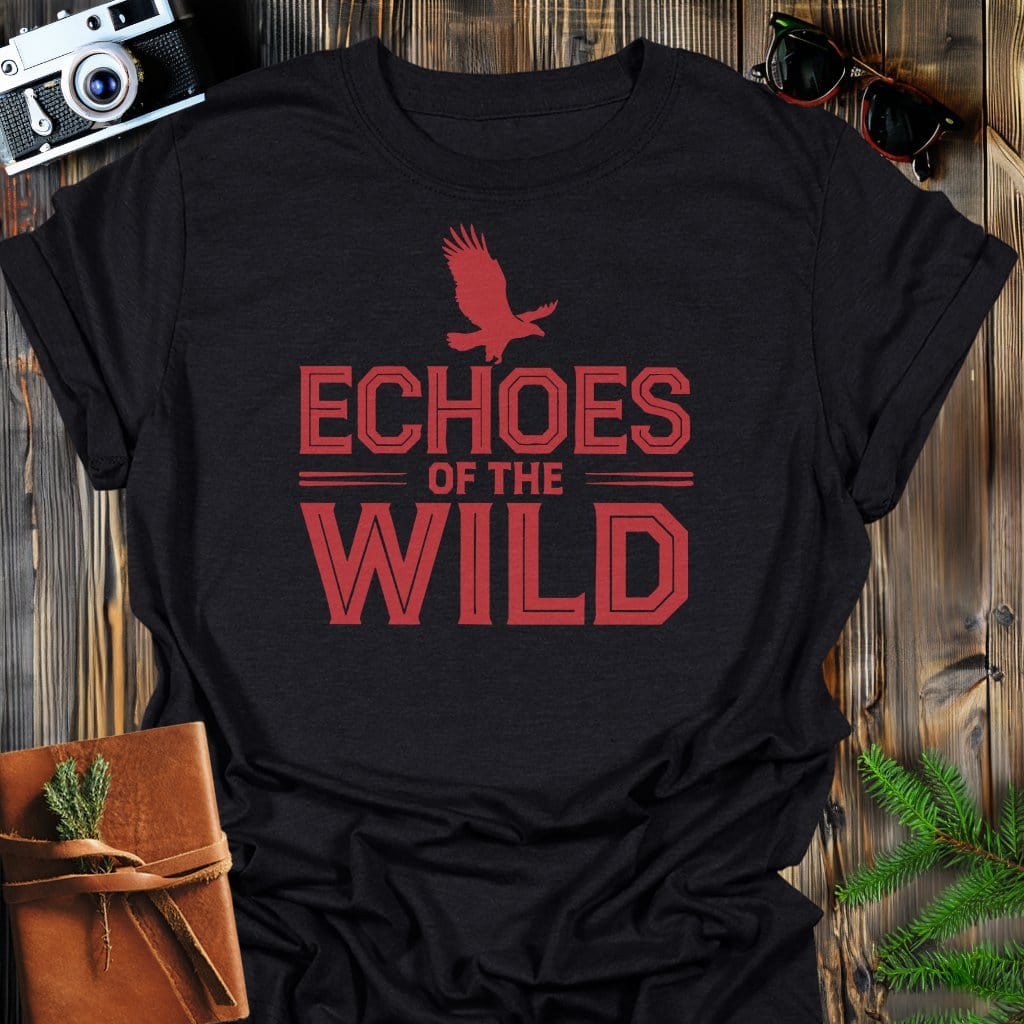 Echos of the Wild T-Shirt In Black / S Lightweight adventure tee for outdoor lovers Perfect for hiking camping or road trips Made from soft breathable cotton for all-day comfort Ideal for nature lovers and adventurers FAYO Threads outdoor apparel remember Fun Awaits You Outside