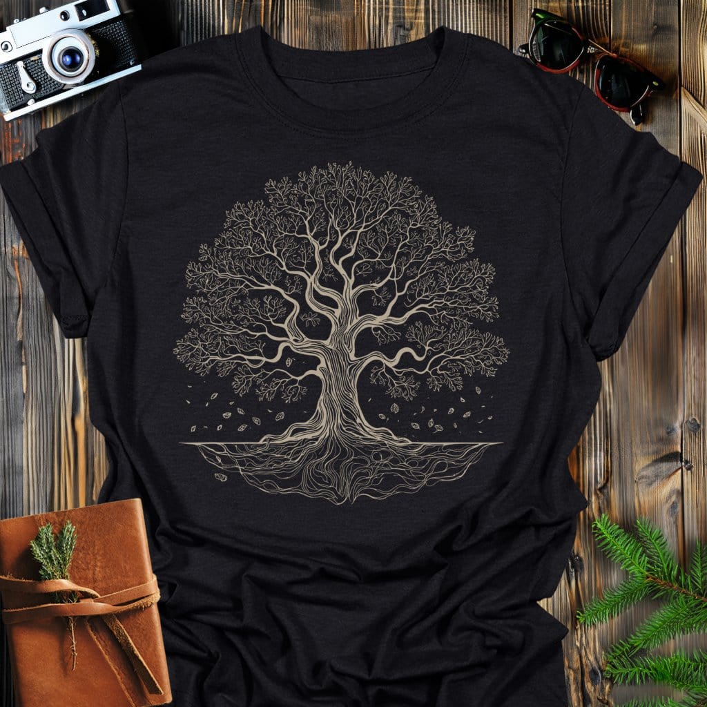 Growth in the Winter T-Shirt In Black / S Lightweight adventure tee for outdoor lovers Perfect for hiking camping or road trips Made from soft breathable cotton for all-day comfort Ideal for nature lovers and adventurers FAYO Threads outdoor apparel remember Fun Awaits You Outside
