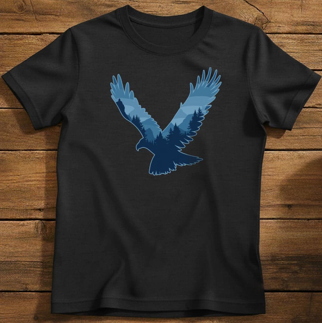 Wild Soar T-Shirt In Black / S Lightweight adventure tee for outdoor lovers Perfect for hiking camping or road trips Made from soft breathable cotton for all-day comfort Ideal for nature lovers and adventurers FAYO Threads outdoor apparel remember Fun Awaits You Outside