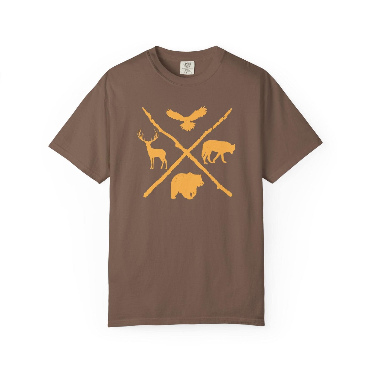 Wildlife Love T-Shirt In Espresso / S Lightweight adventure tee for outdoor lovers Perfect for hiking camping or road trips Made from soft breathable cotton for all-day comfort Ideal for nature lovers and adventurers FAYO Threads outdoor apparel remember Fun Awaits You Outside