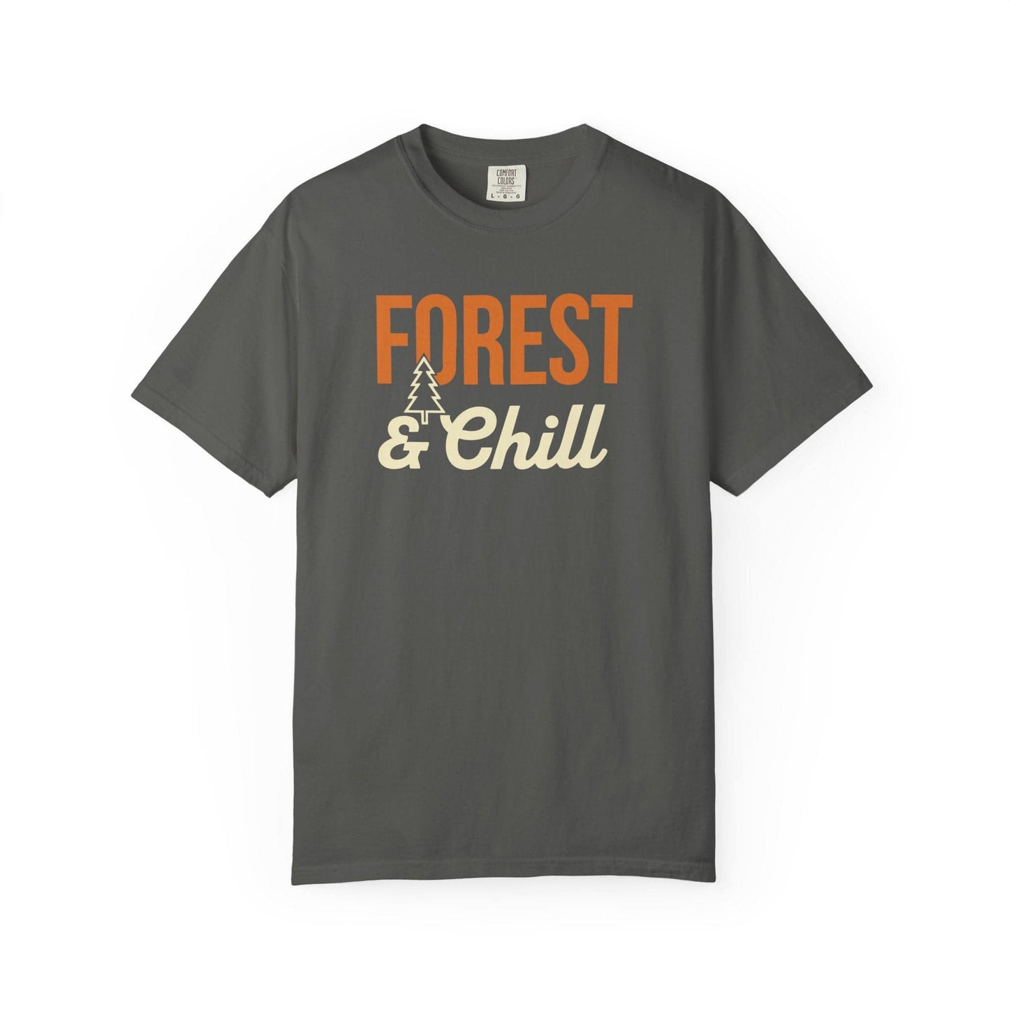 Forest & Chill T-Shirt In Pepper / S Lightweight adventure tee for outdoor lovers Perfect for hiking camping or road trips Made from soft breathable cotton for all-day comfort Ideal for nature lovers and adventurers FAYO Threads outdoor apparel remember Fun Awaits You Outside