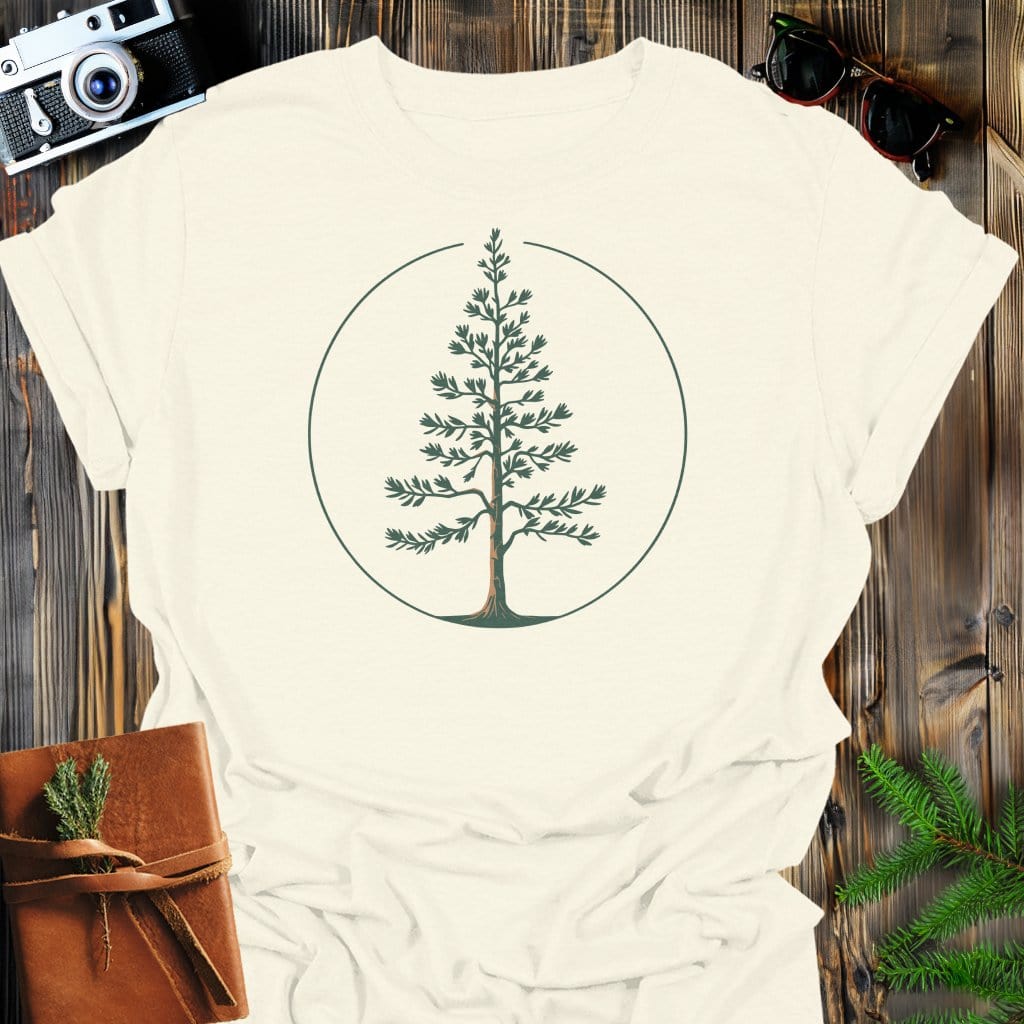 Evergreen Spirit T-Shirt In S / Natural Lightweight adventure tee for outdoor lovers Perfect for hiking camping or road trips Made from soft breathable cotton for all-day comfort Ideal for nature lovers and adventurers FAYO Threads outdoor apparel remember Fun Awaits You Outside