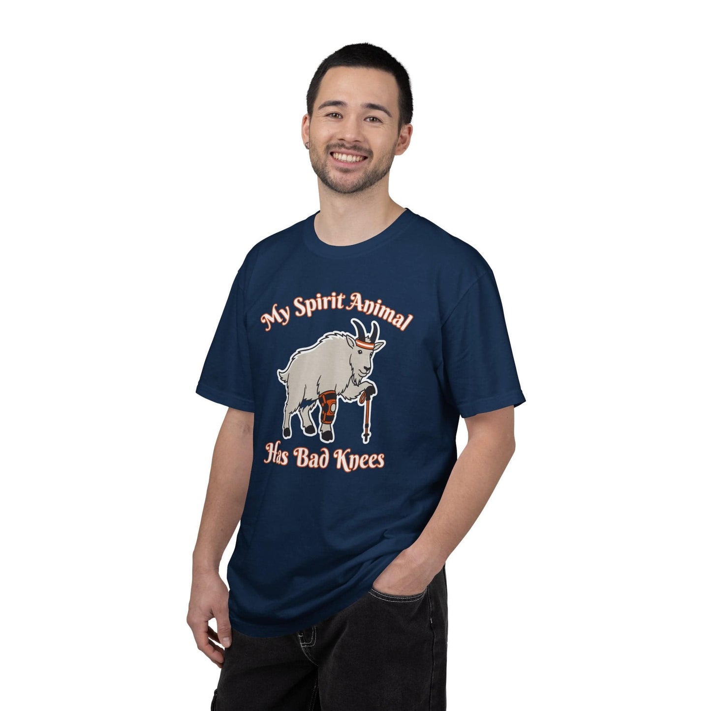 Spirit Animal Has Bad Knees T-Shirt In Lightweight adventure tee for outdoor lovers Perfect for hiking camping or road trips Made from soft breathable cotton for all-day comfort Ideal for nature lovers and adventurers FAYO Threads outdoor apparel remember Fun Awaits You Outside