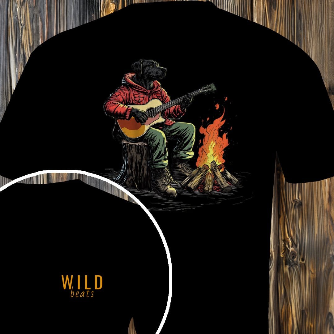 MyDesigns Physical Item Black / S Black Lab Campfire Jam T-Shirt