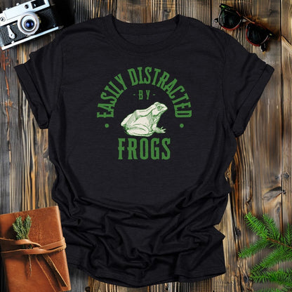 MyDesigns Physical Item Black / S Easily Distracted By Frogs T-Shirt