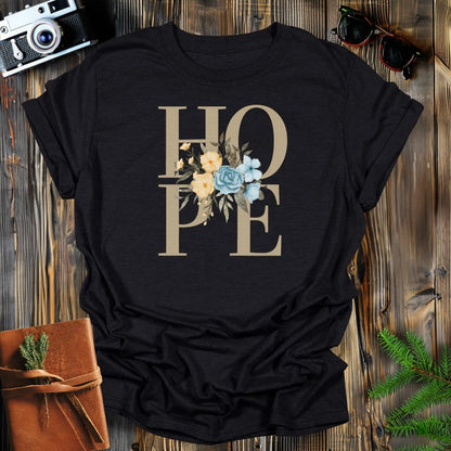 MyDesigns Physical Item Black / S Flower Hope T-Shirt