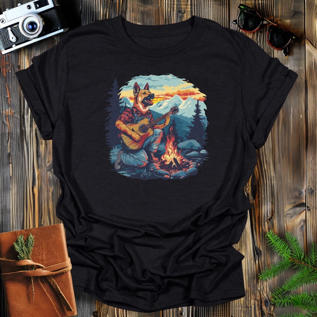 MyDesigns Physical Item Black / S German Shepherd Mountain Jam T-Shirt