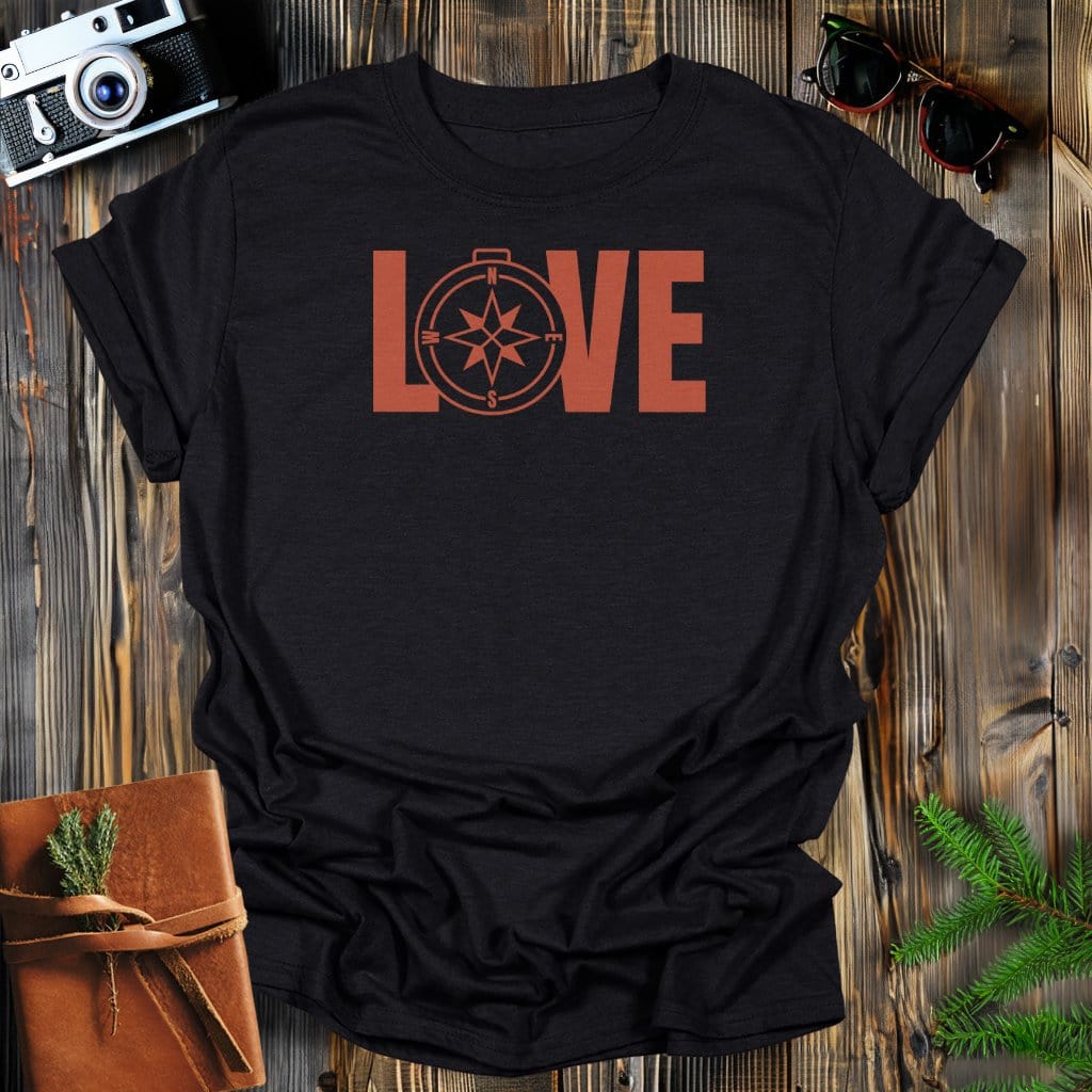 MyDesigns Physical Item Black / S Love Compass Rose T-Shirt