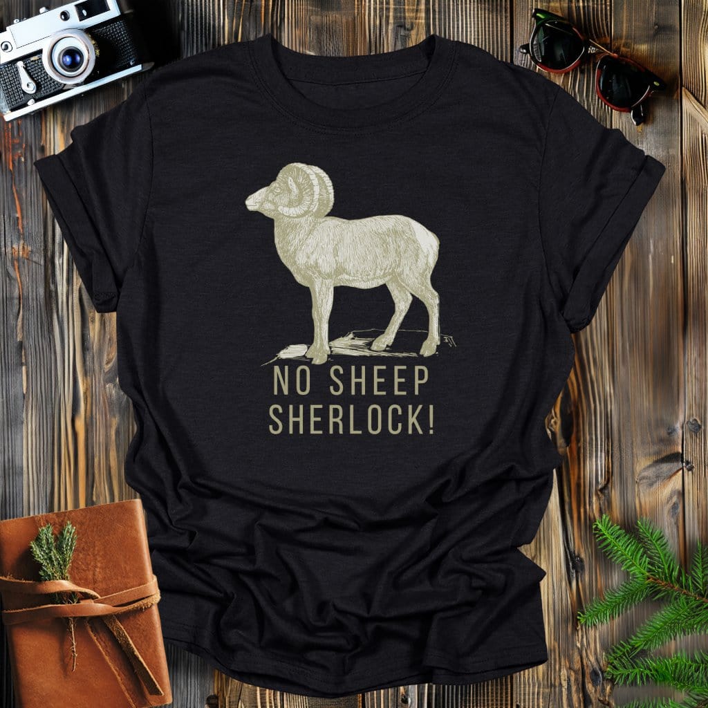 MyDesigns Physical Item Black / S No Sheep Sherlock T-Shirt