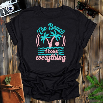 MyDesigns Physical Item Black / S The Beach Fixes Everything 90s Style Long Sleeve T-Shirt