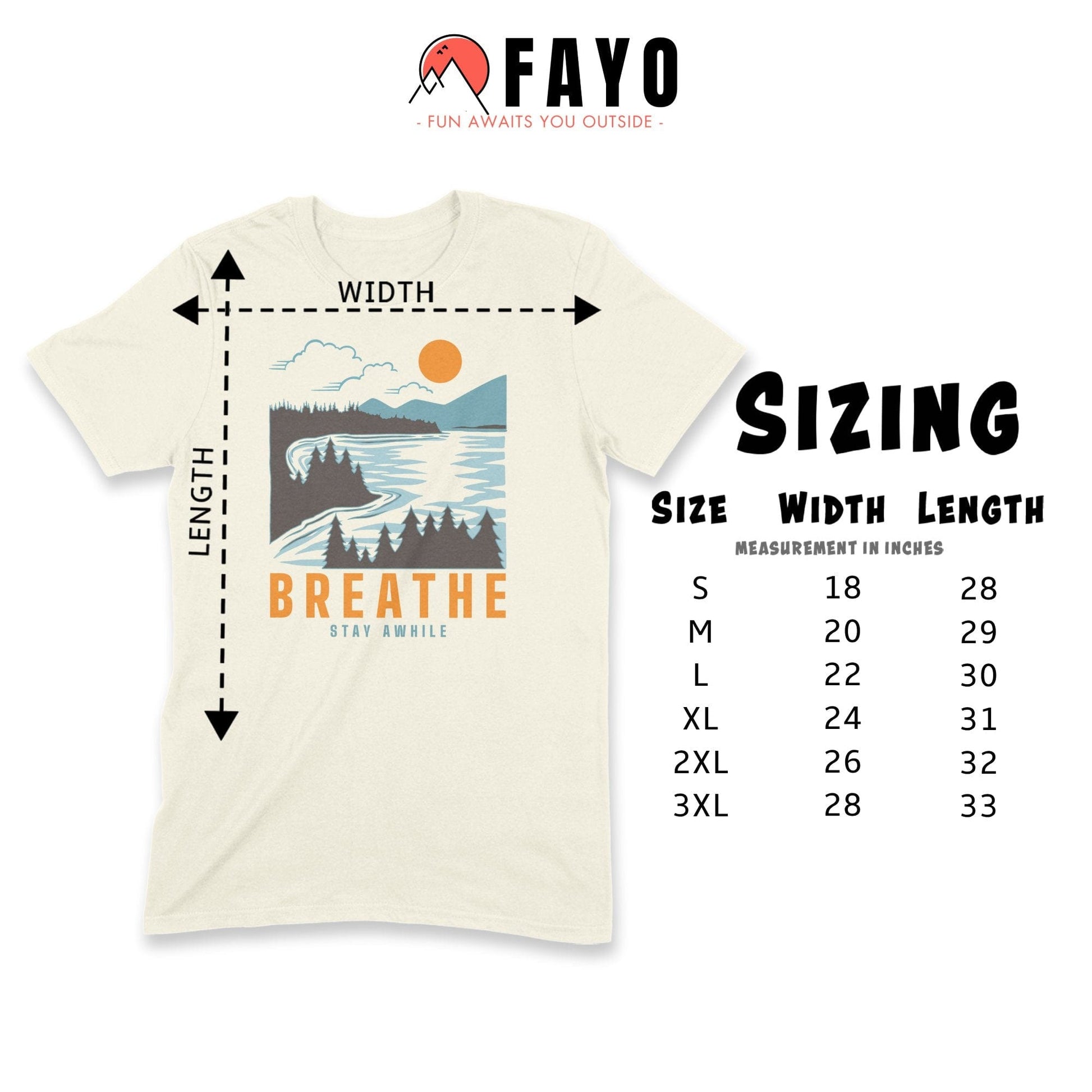 MyDesigns Physical Item Breathe in the Mountains and Stay Awhile at the Lake T-Shirt