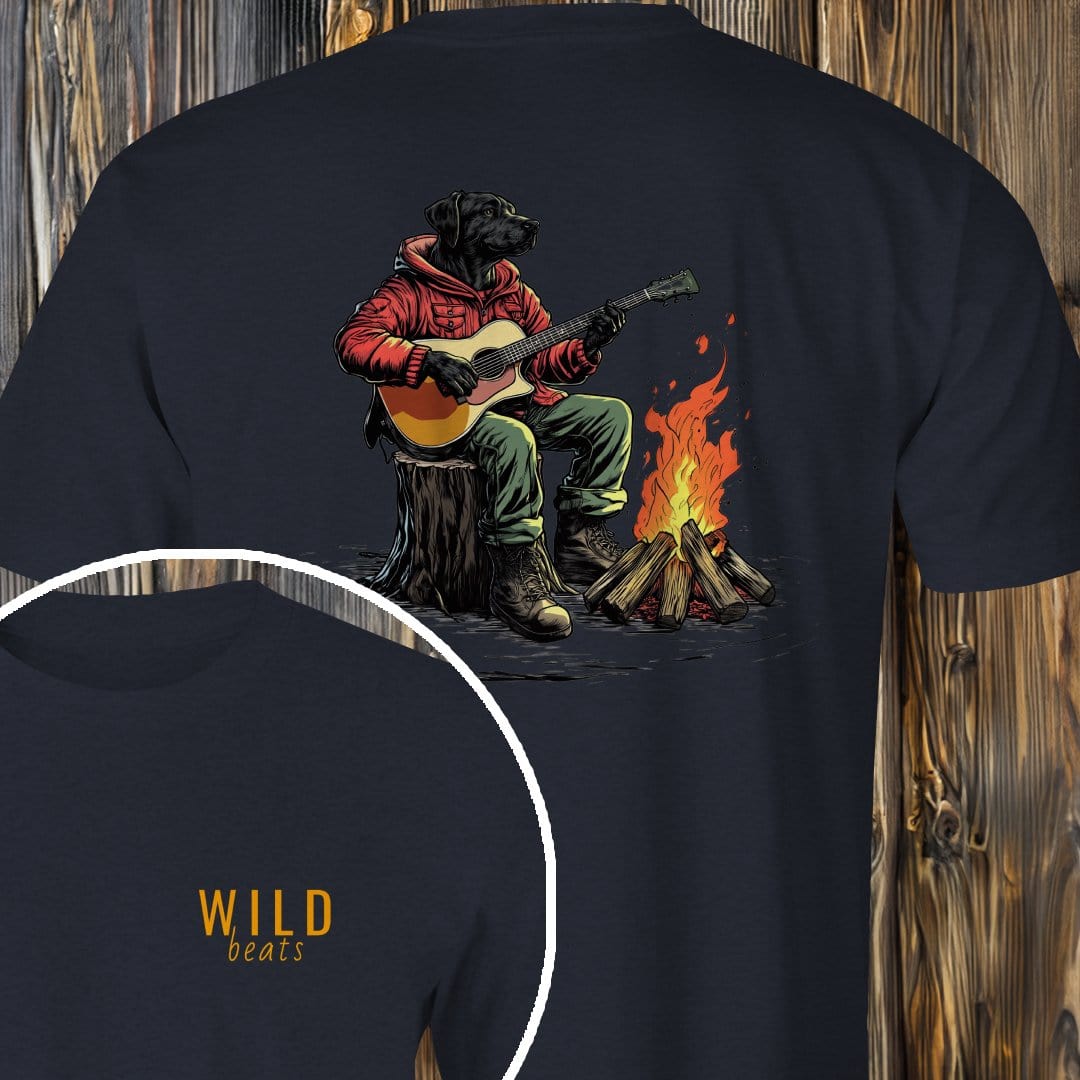 MyDesigns Physical Item Dark Heather / S Black Lab Campfire Jam T-Shirt