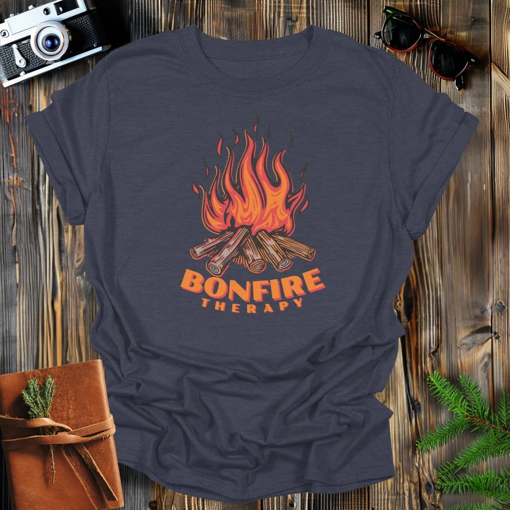 MyDesigns Physical Item Dark Heather / S Bonfire Therapy T-Shirt