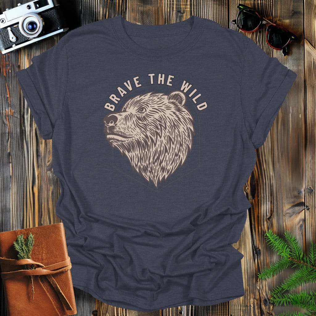 MyDesigns Physical Item Dark Heather / S Brave The Wild T-Shirt