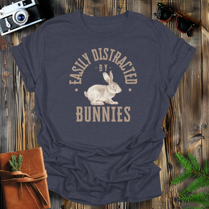 MyDesigns Physical Item Dark Heather / S Easily Distracted By Bunnies T-Shirt