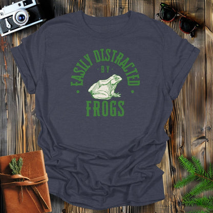 MyDesigns Physical Item Dark Heather / S Easily Distracted By Frogs T-Shirt