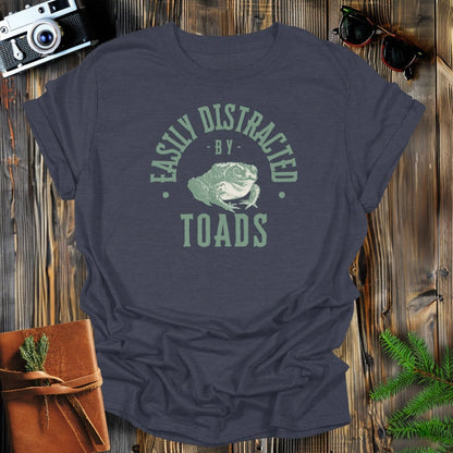 MyDesigns Physical Item Dark Heather / S Easily Distracted By Toads T-Shirt