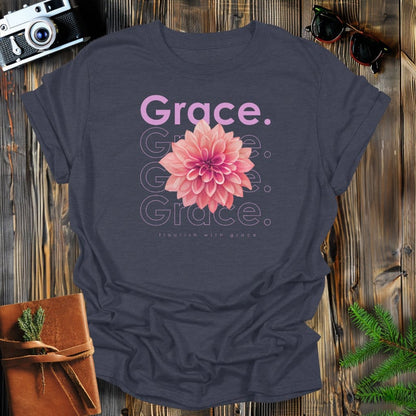 MyDesigns Physical Item Dark Heather / S Grace & Flowers T-Shirt