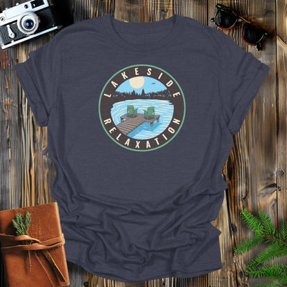 MyDesigns Physical Item Dark Heather / S Lakeside Relaxation Sunset T-Shirt