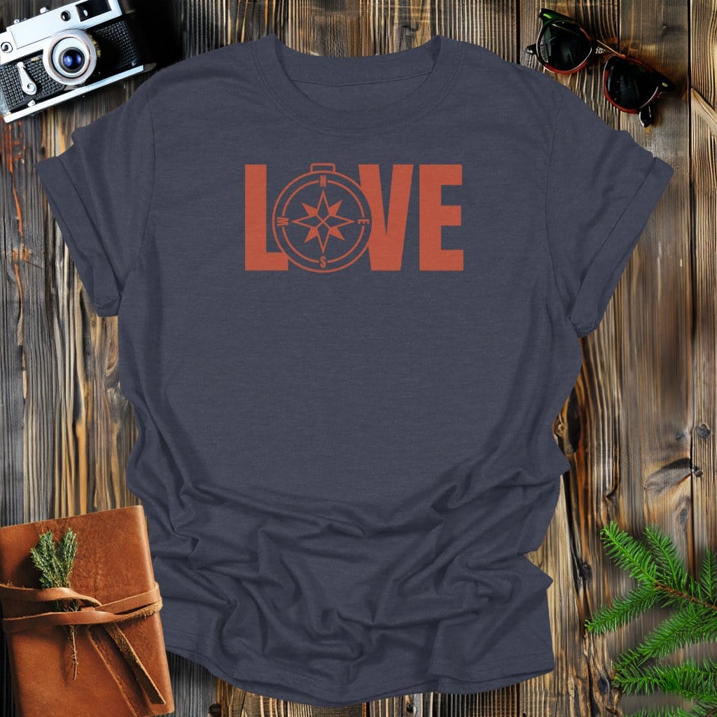 MyDesigns Physical Item Dark Heather / S Love Compass Rose T-Shirt