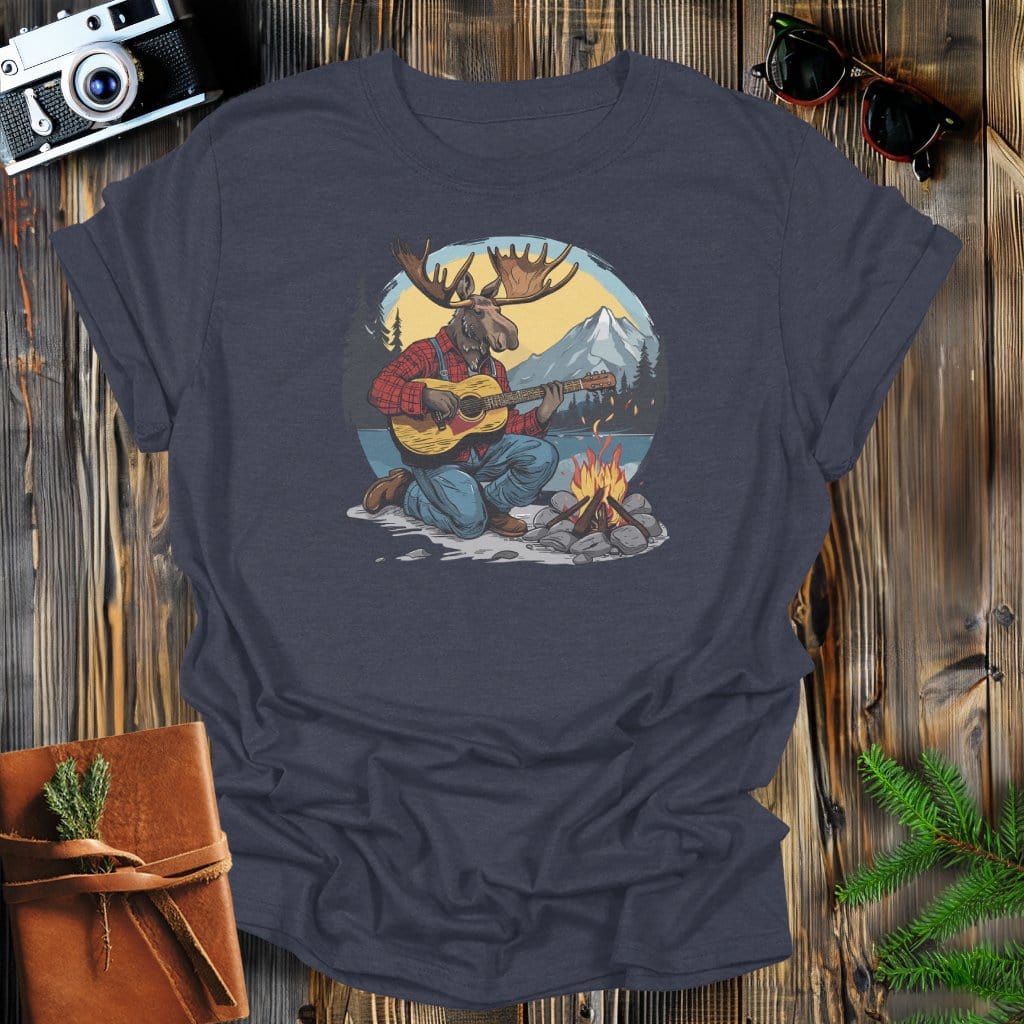 MyDesigns Physical Item Dark Heather / S Moose Country Mountain Jam T-Shirt