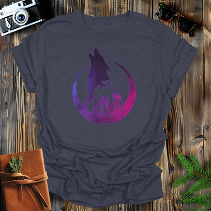 MyDesigns Physical Item Dark Heather / S Smokey Howling Wolf T-Shirt