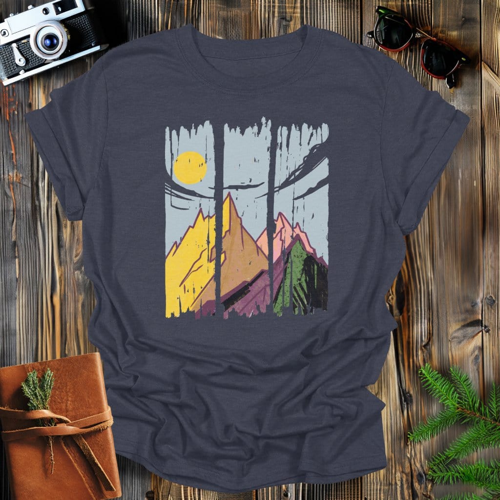 MyDesigns Physical Item Dark Heather / S Sunset Peaks T-Shirt