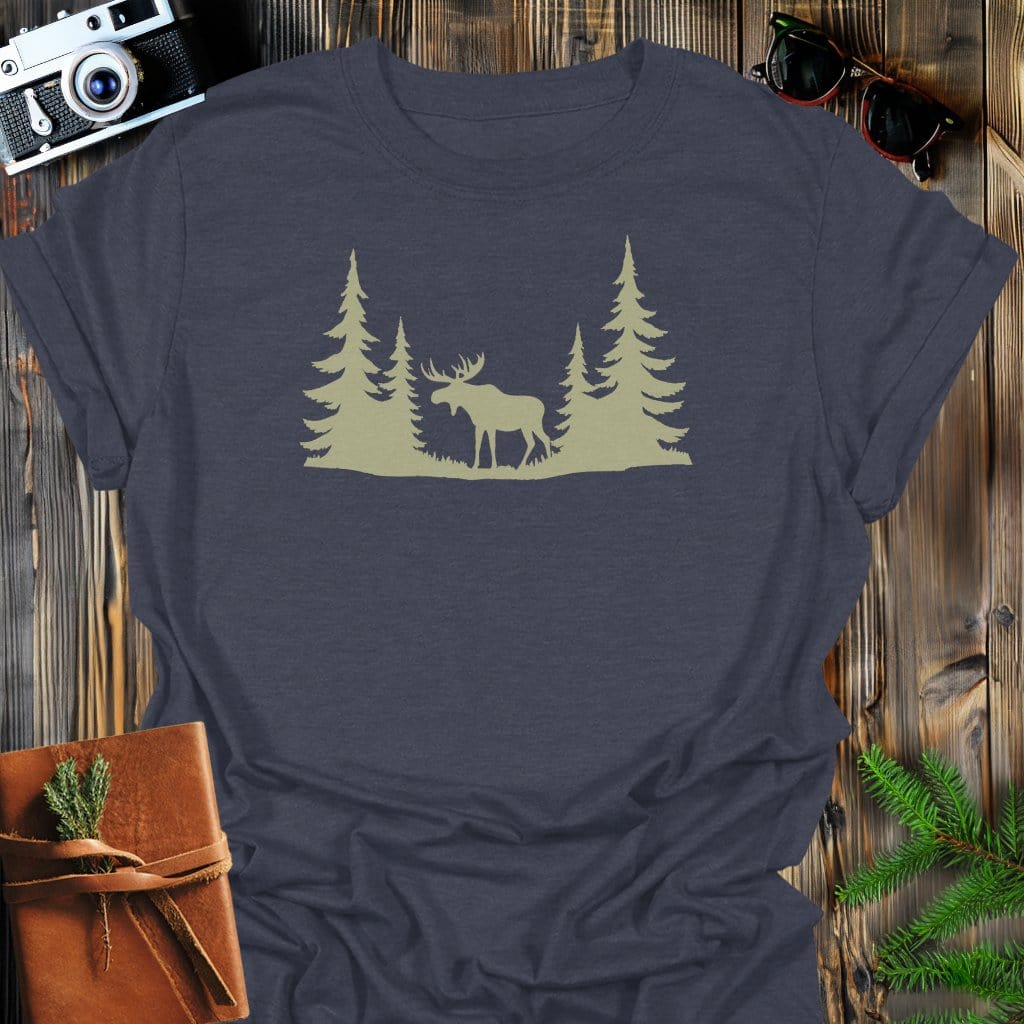 MyDesigns Physical Item Dark Heather / S Wildwood Moose T-Shirt