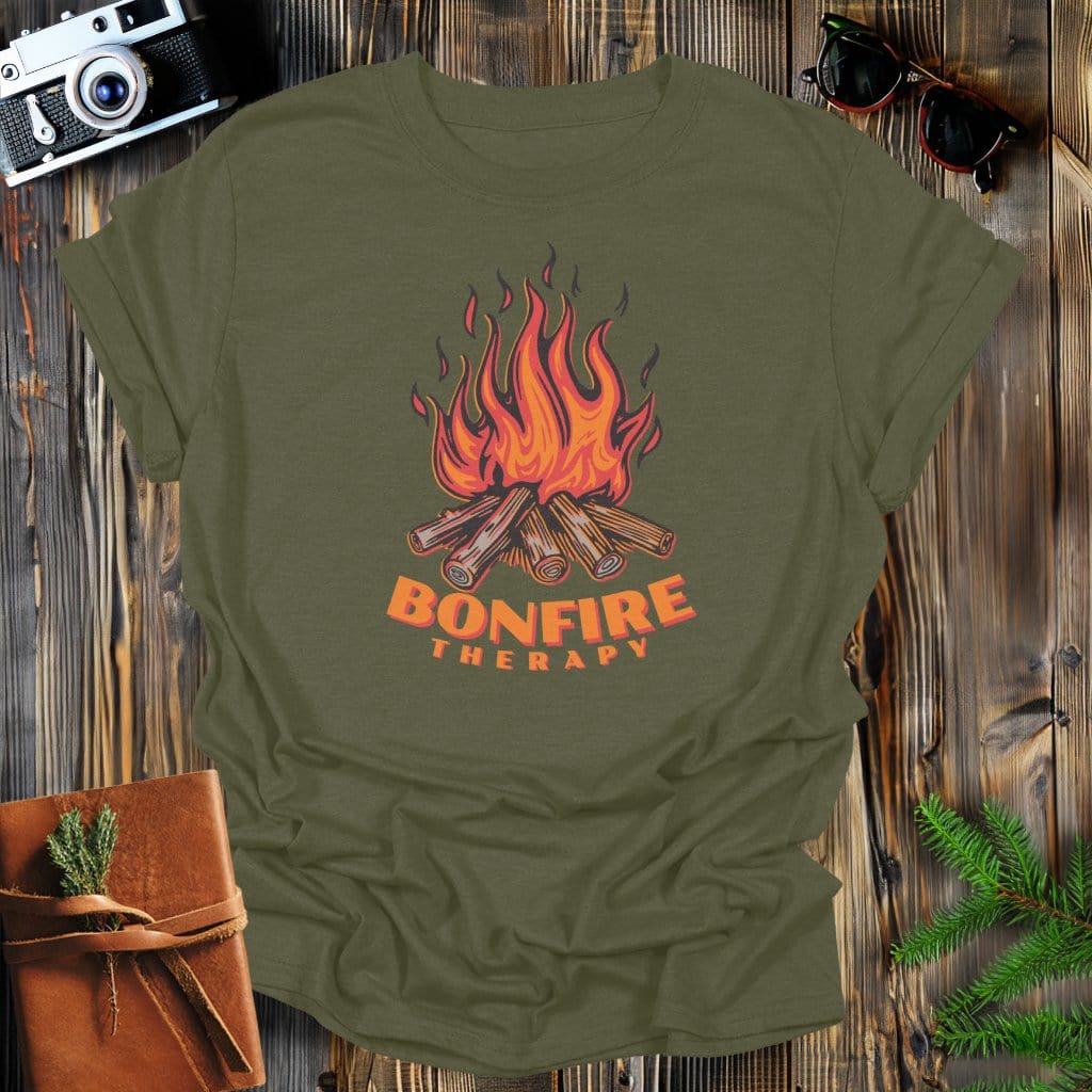 MyDesigns Physical Item Military Green / S Bonfire Therapy T-Shirt