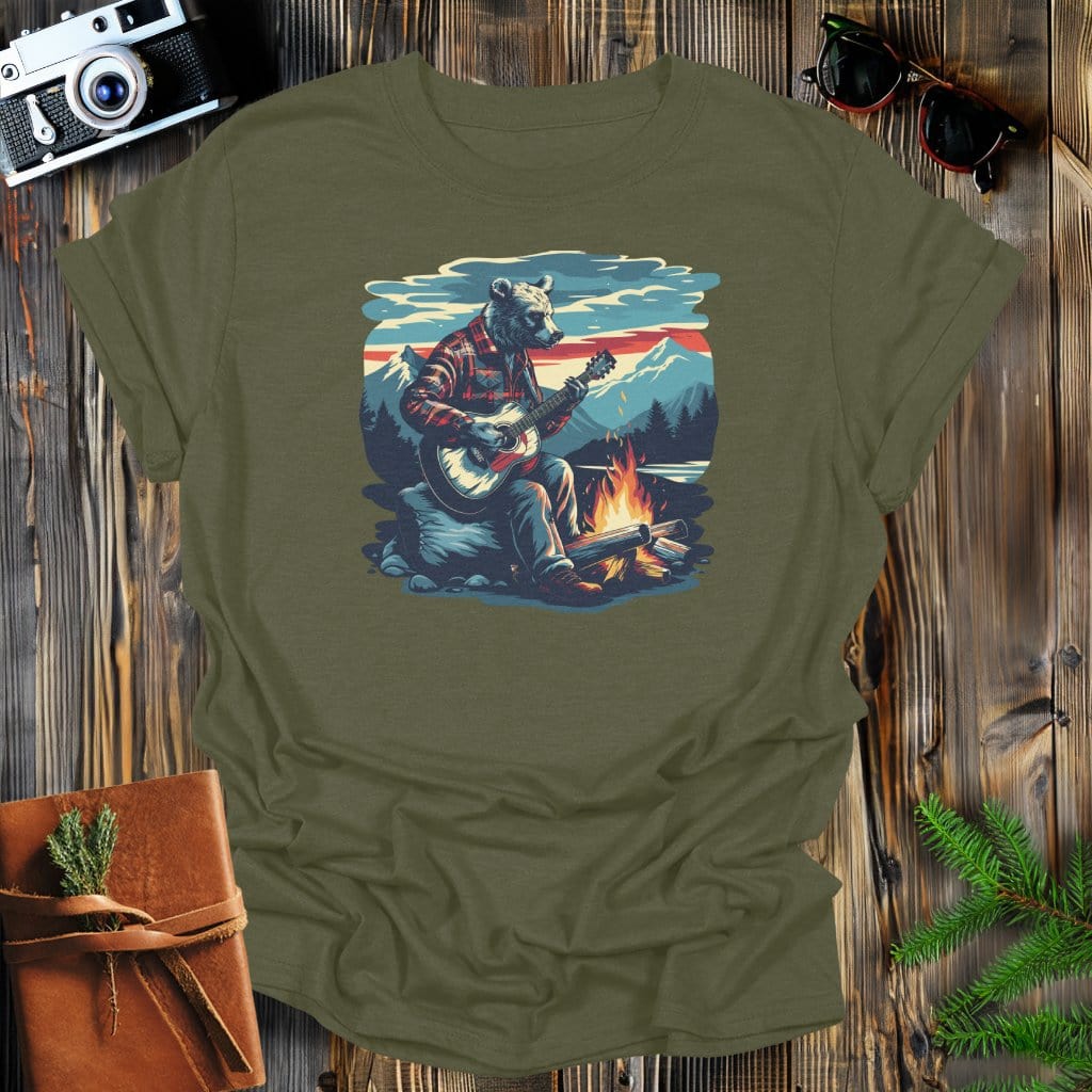 MyDesigns Physical Item Military Green / S Chill Bear Mountain Jam T-Shirt