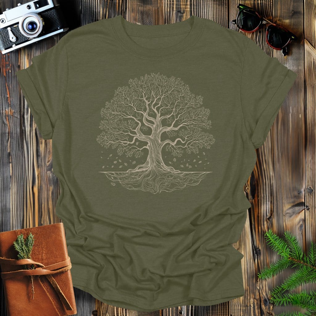 MyDesigns Physical Item Military Green / S Growth in the Winter T-Shirt