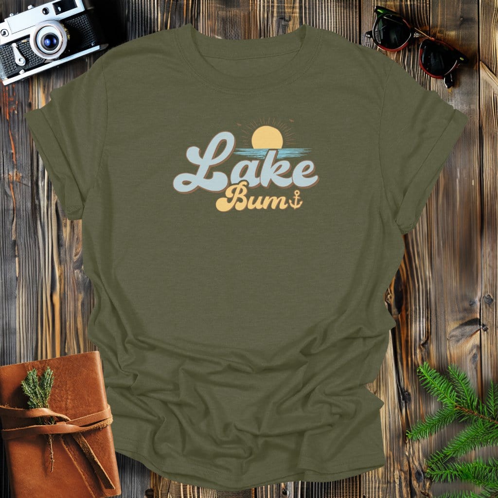 MyDesigns Physical Item Military Green / S Lake Bum T-Shirt