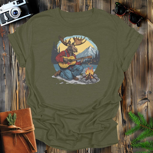 MyDesigns Physical Item Military Green / S Moose Country Mountain Jam T-Shirt