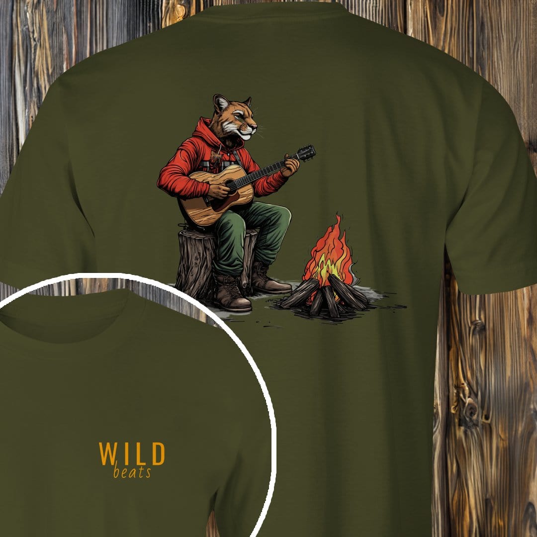 MyDesigns Physical Item Military Green / S Mountain Lion Campfire Jam T-Shirt