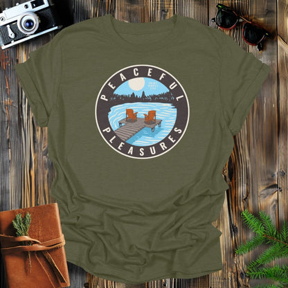 MyDesigns Physical Item Military Green / S Peaceful Pleasures Lakeside T-Shirt