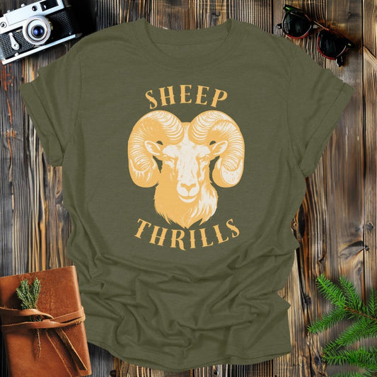 MyDesigns Physical Item Military Green / S Sheep Thrills T-Shirt