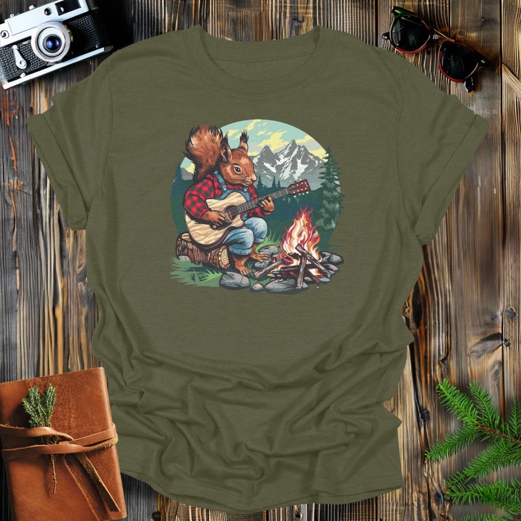 MyDesigns Physical Item Military Green / S Squirrel Mountain Jam T-Shirt